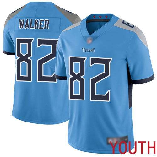Tennessee Titans Limited Light Blue Youth Delanie Walker Alternate Jersey NFL Football #82 Vapor Untouchable
